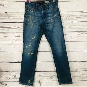 Aeropostale Distressed Skinny Denim Blue Jeans 30